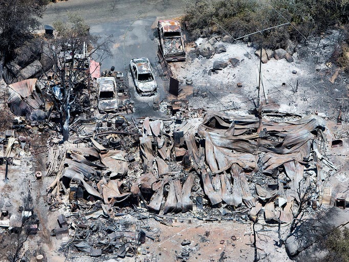 Yarnell Hill Fire Aerial photos of scene