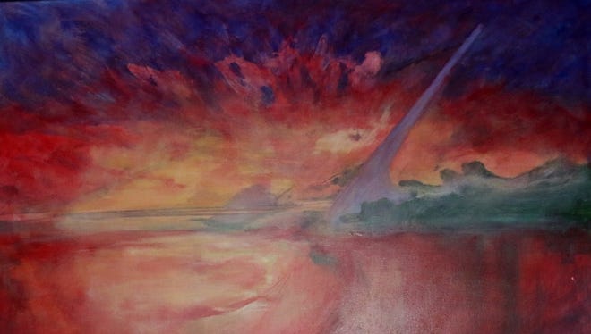 "Impressionistic Sundial Bridge," painted by Heather Rydell.
