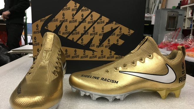 Tyrann Mathieu will wear these cleats against the Redskins on Sunday.