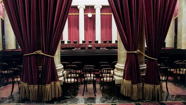 The courtroom of the Supreme Court of the United States.