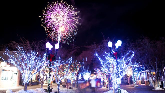 Fireworks in Aspen, Colorado for "12 Days of Aspen."