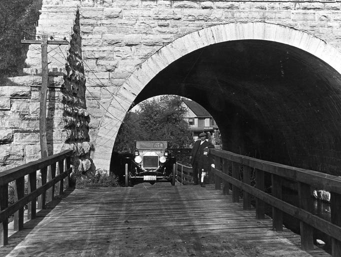 The tunnel that crosses Allens Creek, seen here in