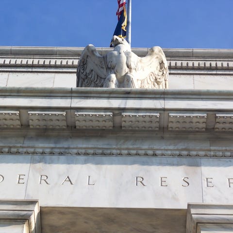Federal Reserve building as seen from ground level