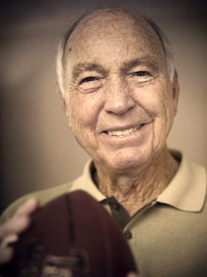 Bart Starr poses for a portrait at his office in Birmingham, Ala., on Tuesday, Aug. 19, 2014.