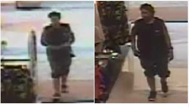 Surveillance cameras captured images of the man, top, police believe is responsible for stealing a Kia Optima, below, from the Mesilla Valley Mall parking lot in May 2018.