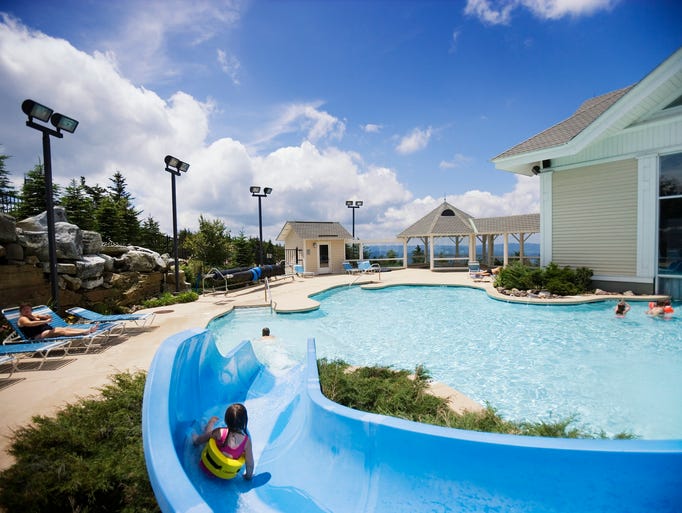 the mountaintop water complex of split rocks pools includes