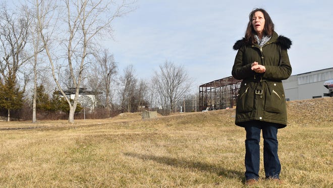 Barbara Lerner thinks runoff and traffic from a nearby planned Amazon warehouse would adversely affect her property, located behind Johnny's Pizzeria along Route 747, in the Town of Montgomery.