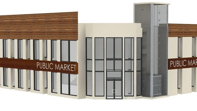 An artist's rendering of The Public Market that will be located at the intersection of Fourth and Adams streets in downtown Springfield.