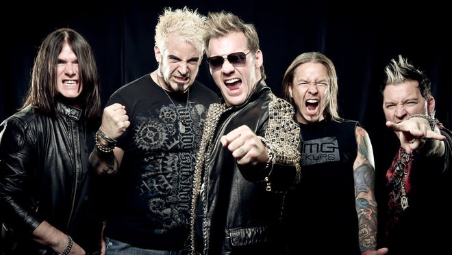 Chris Jericho (center) and Fozzy play the House of Independents in Asbury Park on Friday night.