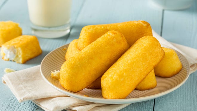 Twinkie, the famous cream-filled sponge cake, used to be filled with banana cream