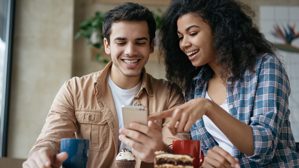 People browsing on their smartphone.