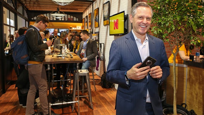 CEO Jeff Clarke at Kodak's booth, during the 2017 Consumer Electronics Show