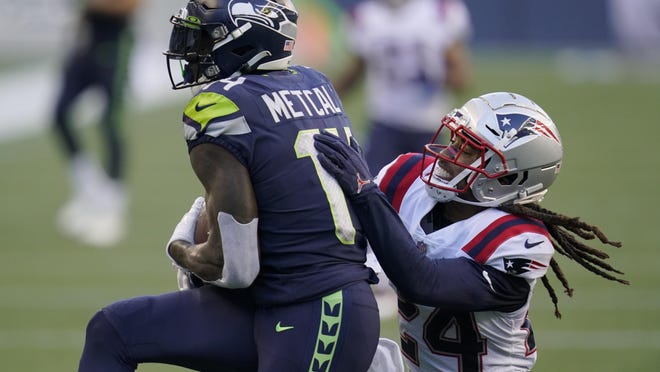 This second-quarter touchdown catch by D.K. Metcalf was one play New England Patriots' star cornerback Stephon Gilmore would like to have back.