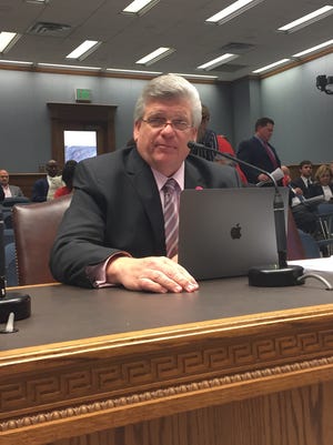 State Rep. Lance Harris, R-Alexandria, shown here testifying before the House Way and Means Committee, is running for Congress.
