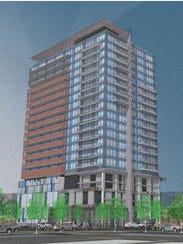 Rendering of Derby Roosevelt Row, a development proposed