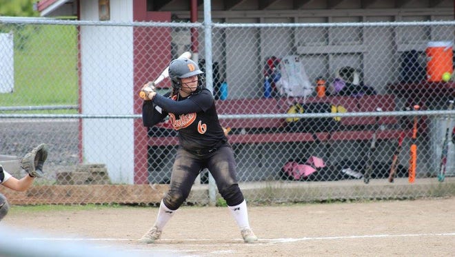 Dallas player Ashlee Lichtenberger is at the plate for the Dragons.