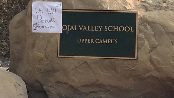 The Ojai Valley School's upper campus sustained damage in the Thomas Fire this week.