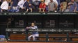 Rays pitcher David Price sits alone in the dugout after