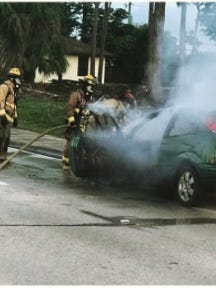 St. Lucie County Fire District responded to a vehicle fire just before 5:30 p.m. Thursday, Dec. 7, 2017.