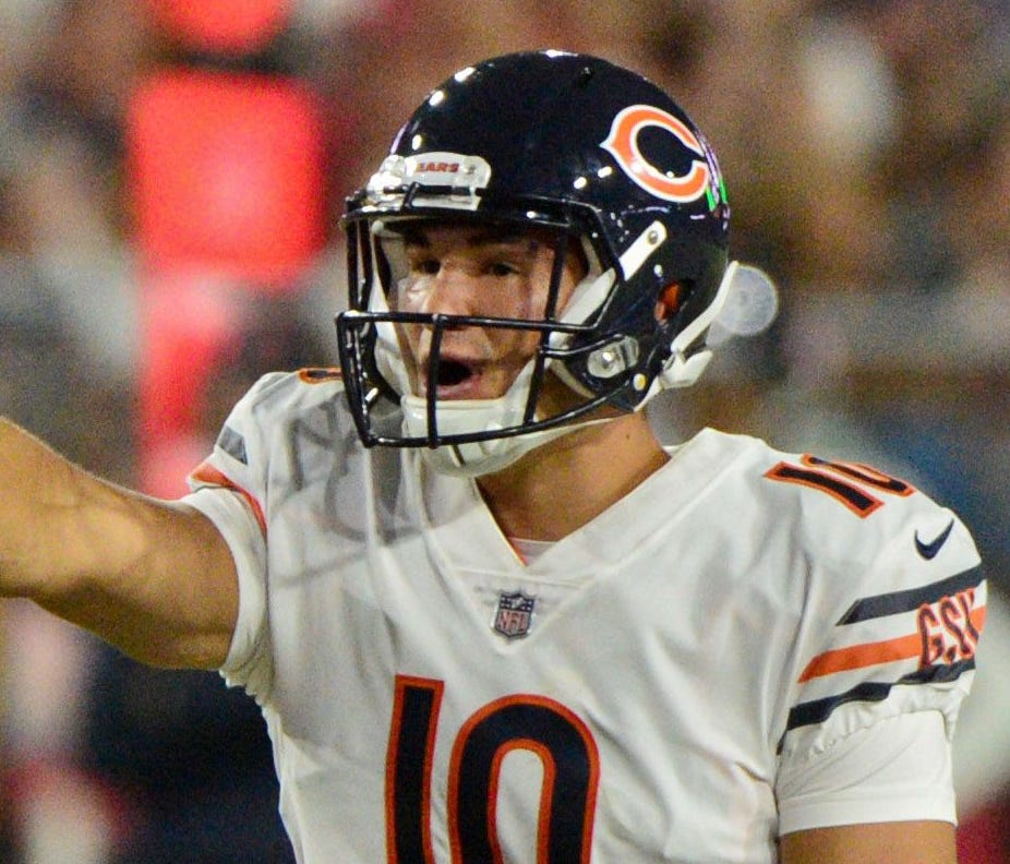 Bears QB Mitchell Trubisky couldn't prevent Chicago from finishing last in passing offense in 2017.
