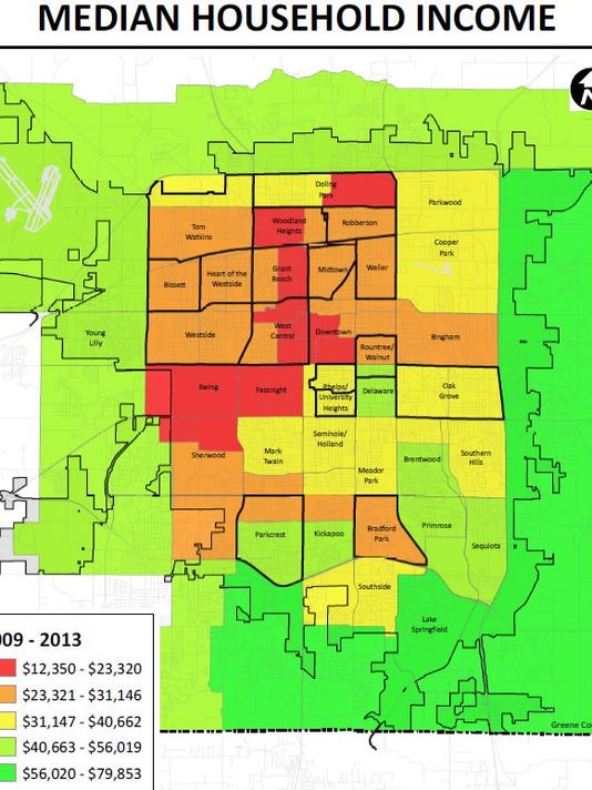 16 maps that show the crime, poverty and health situation in Springfield