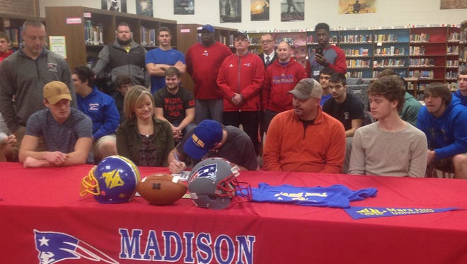 Madison senior Colby Edwards has signed to play college football for Mars Hill.