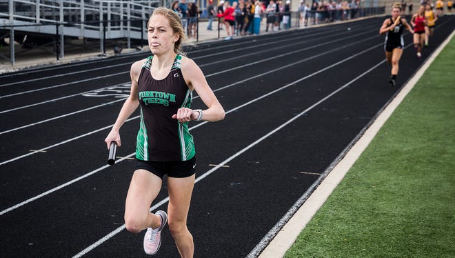 FILE -- Yorktown’s Amberleigh Sorensen enjoyed success at the track and field sectional at Delta and regional at Ben Davis.