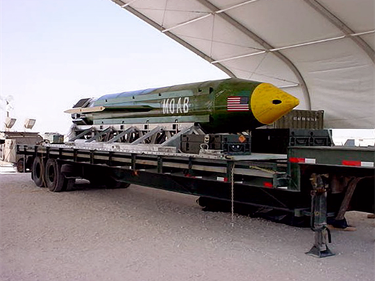 The Massive Ordnance Air Blast, the largest conventional