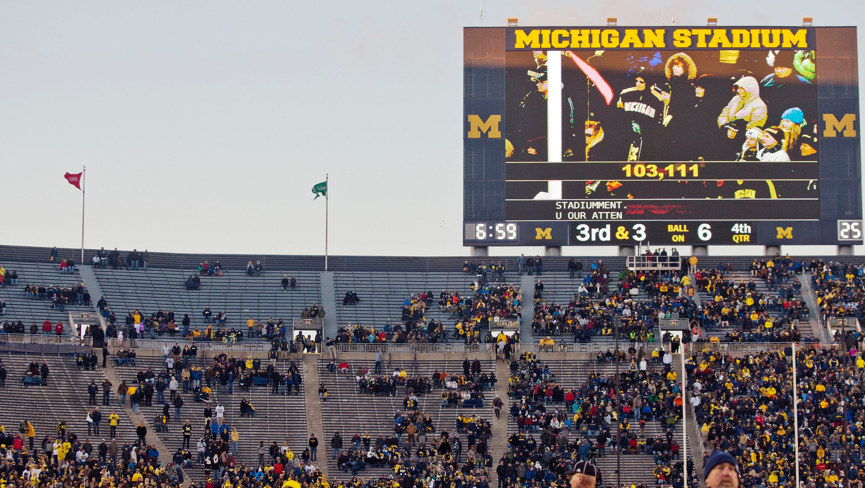 Image result for michigan football attendance 2014