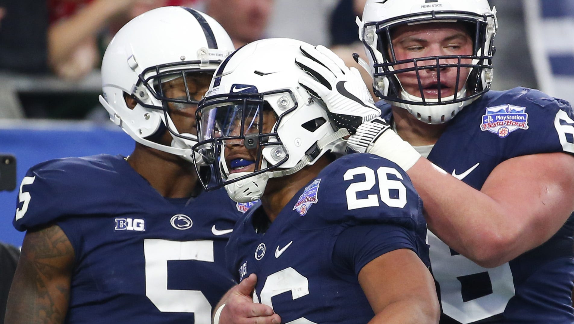 2017 Penn State Football Yearbook & 2017 Fiesta Bowl Media Guide Saquon Barkley 