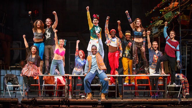 The company of "Rent: 20th Anniversary Tour," which comes to TPAC this week.