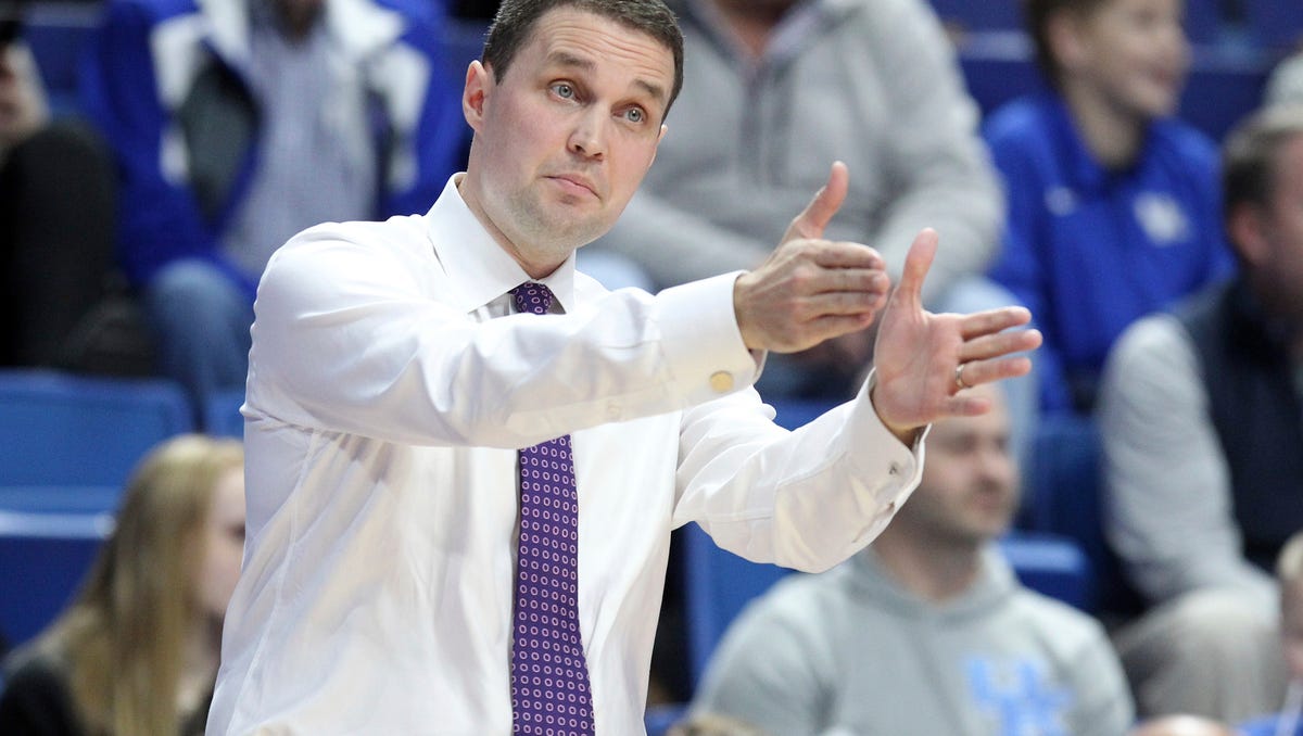 LSU coach Will Wade directs his team during the first half against Kentucky on Feb. 12, 2019.
