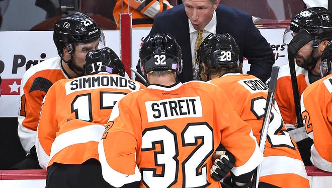Flyers coach Dave Hakstol had three new defense pairs in Wednesday's practice.