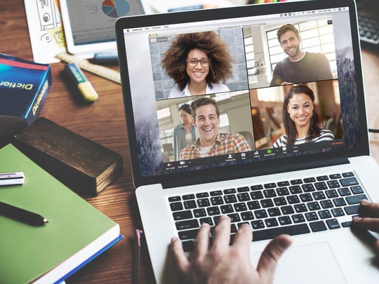 A Zoom video conference