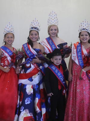 2020 Fourth of July Royalty (LtoR) Fourth of July Princess Jolie Casas, Little Miss Fourth of July is Mika Kai Lerma, Miss Fourth of July McKenzie Pierce, Little Mister Fourth of July Gabriel Moncada, and Junior Miss Fourth of July Destinee Hinojosa.