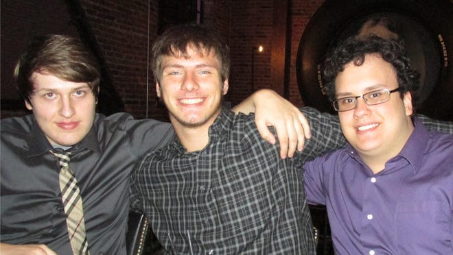 From left: Jordan Sadler, Joseph Marcelak, and Jonathan Valentin at a family dinner at Firestone’s after Jordan and Jon’s graduation from ECS on May 16, 2014.