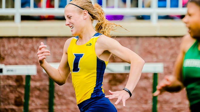 Ithaca’s Erica Sheahan won the long jump and was second in the 200 at the Division 3 state meet Saturday.