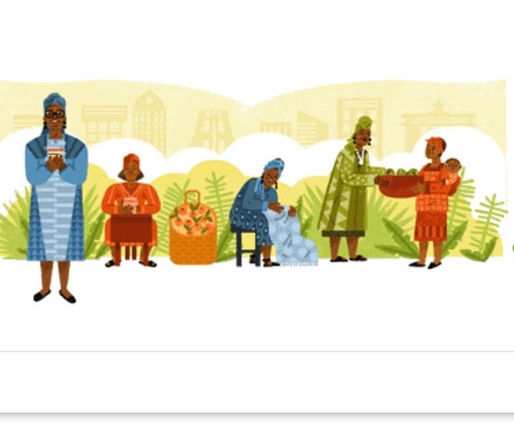 Google's logo honors Esther Afua Ocloo, a pioneer of 'microlending.'