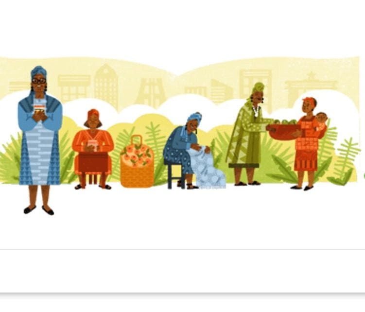 Google's logo honors Esther Afua Ocloo, a pioneer of 'microlending.'