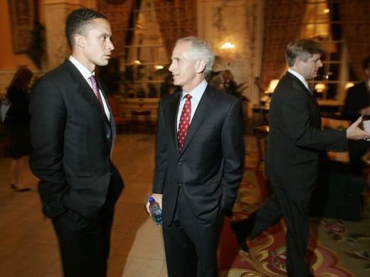 April 19, 2006: Democrat Harold Ford, Jr., left, speaks