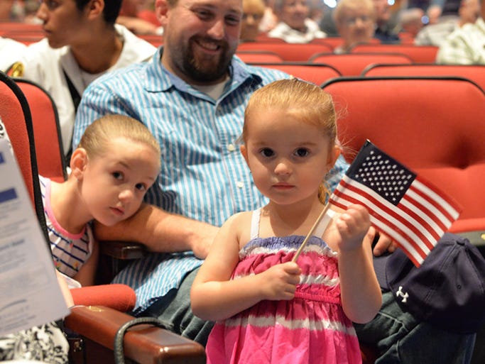 From left, six-year old Kyah Bord and her two-year