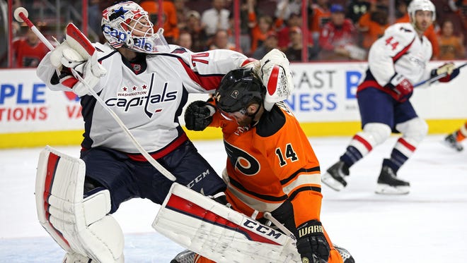 Sean Couturier and the Flyers will take on Braden Holtby and the Capitals starting Thursday.