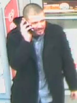 Security camera image of man suspected in an armed robbery on Jan. 31 at the 7-Eleven store on Doniphan Drive by Redd Road.