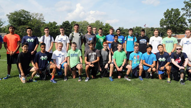 The 2016 Metuchen High School Boys Cross Country team is photographed on Thursday September 8, 2016