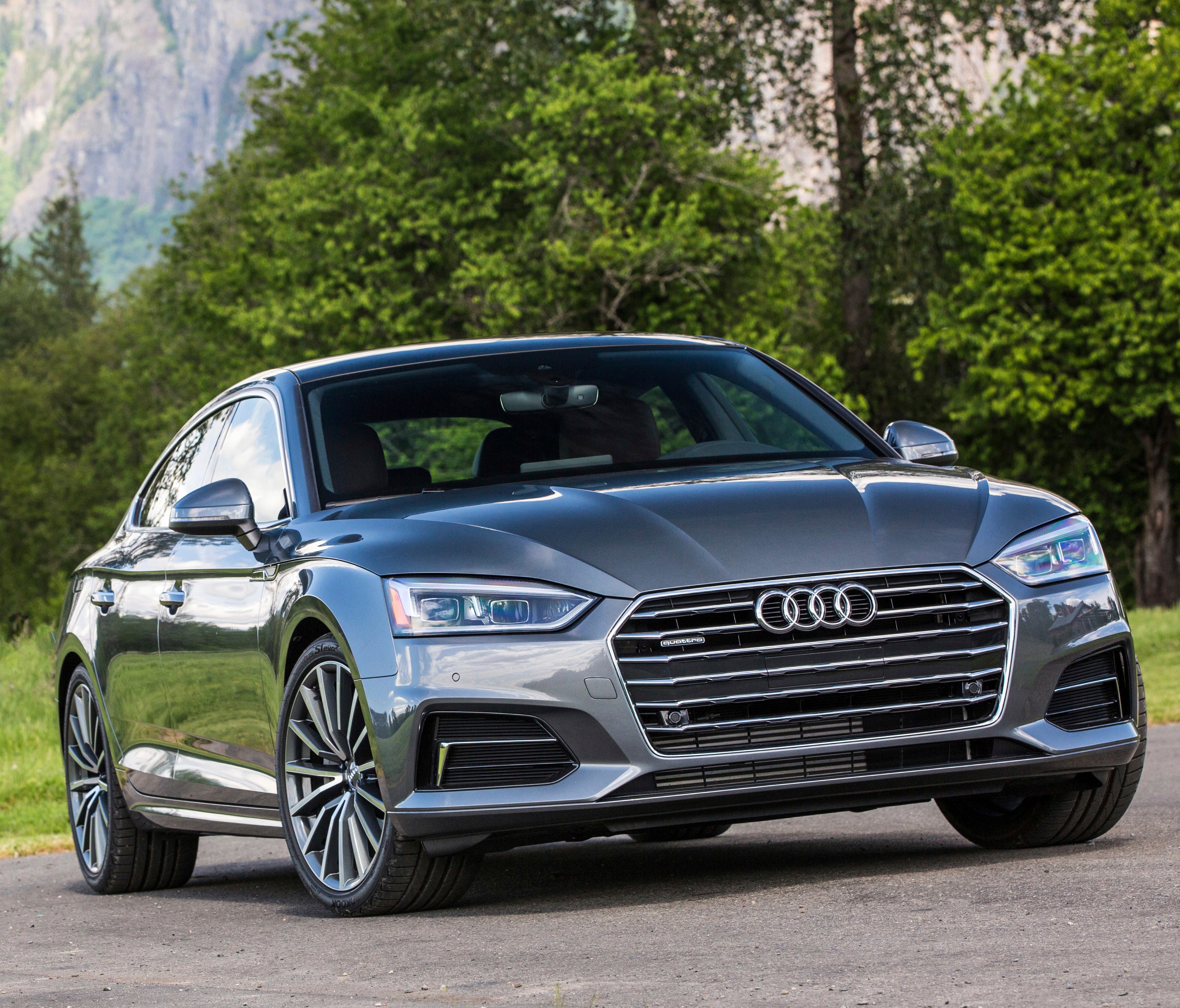 This photo provided by Audi shows the 2018 Audi A5 Sportback, the performance-oriented version of the company's A5 model. The A5 Sportback starts around $43,000, while the next-level S5 Sportback starts around $54,000. (Courtesy of Audi AG via AP)