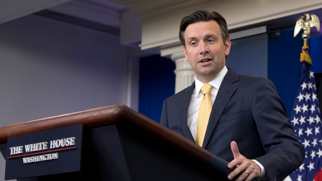 White House Press Secretary Josh Earnest speaks during the daily news briefing at the White House Wednesday