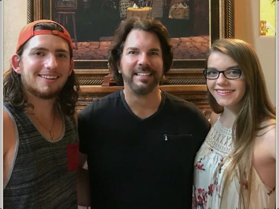 Wiley Lowe, center, is shown with son Mason and daughter