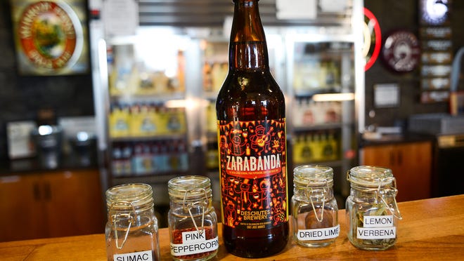 Zarabanda at Deschutes Brewery is a collaboration with Chef Jose Andres. The saison features sumac, pink peppercorn, dried lime and lemon verbena.