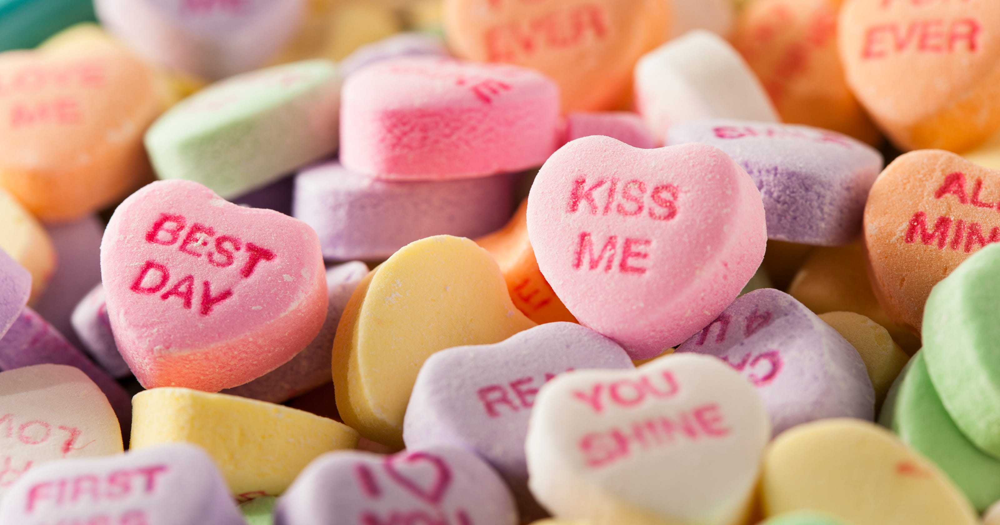 Candy hearts are the most popular Valentine's Day candy