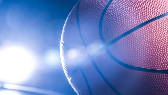 Close up of basketball.